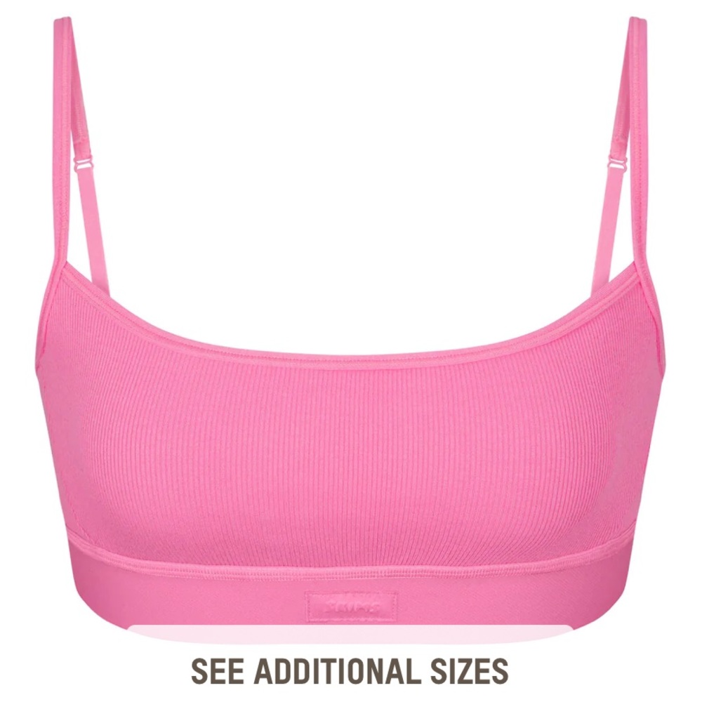 Skims cotton rib scoop bralette 🩷